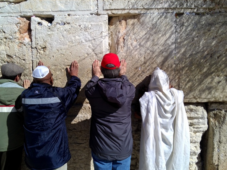 Praying at the Western wall, Jerusalem